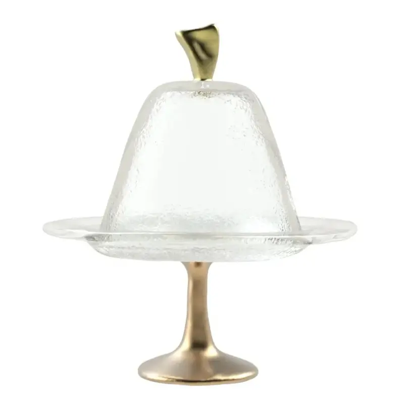 My Glass Studio Cake Stand & Dome, Clear - Set of 4 - Dia: 17 cm, H: 18 cm - MyGlassStudio