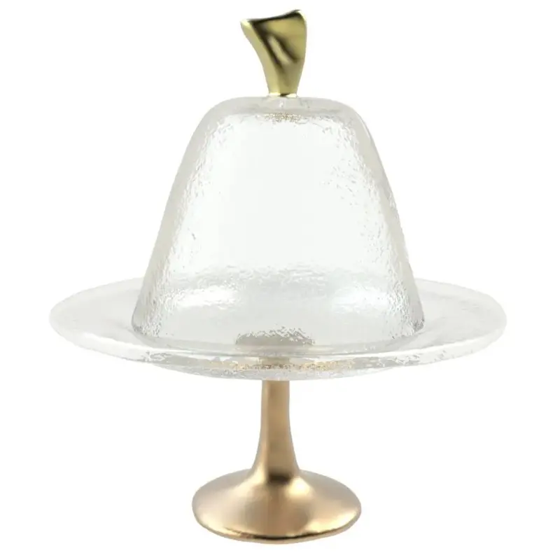 My Glass Studio Cake Stand & Dome, Clear - Set of 4 - Dia: 17 cm, H: 18 cm - MyGlassStudio