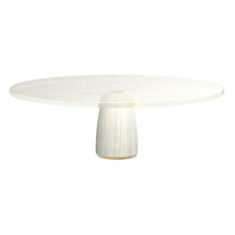 My Glass Studio Small Cake Stand, Tan - Set of 2 - Dia: 21 cm, H: 7 cm - MyGlassStudio