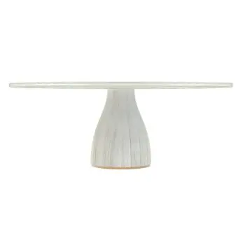 My Glass Studio Cake Stand, White - Set of 2 - Dia: 33 cm, H: 11 cm