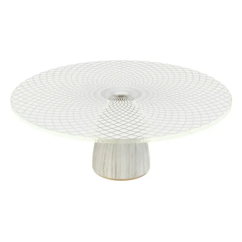 My Glass Studio Cake Stand, White - Set of 2 - Dia: 33 cm, H: 11 cm