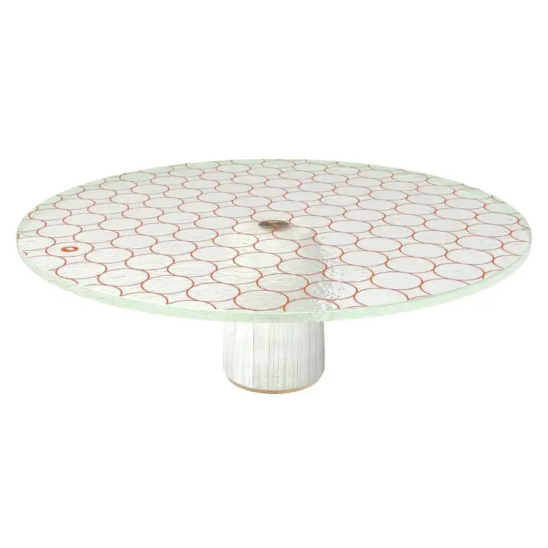 My Glass Studio Cake Stand, White - Set of 2 - Dia: 33 cm, H: 10 cm - MyGlassStudio