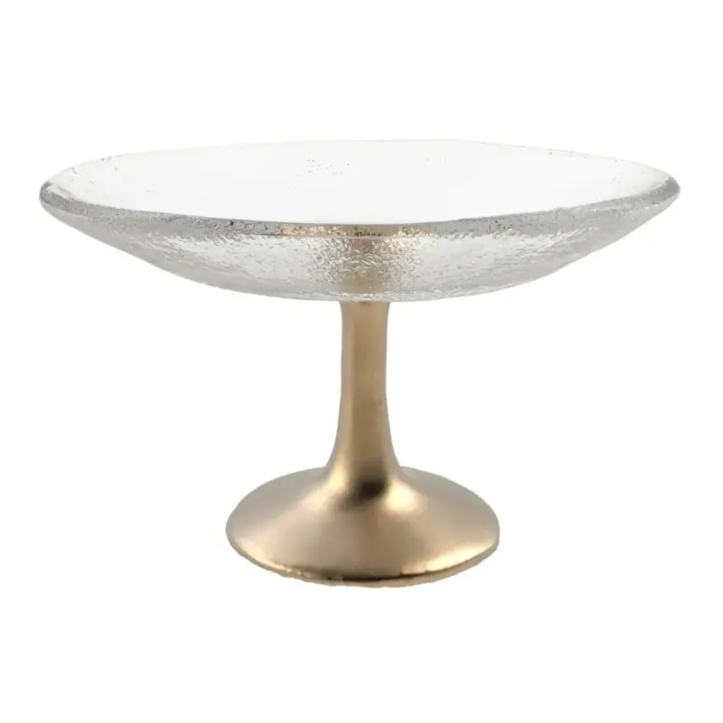 My Glass Studio Petit Fours Stand, Clear - Set of 9 - Dia: 14 cm, H: 8 cm
