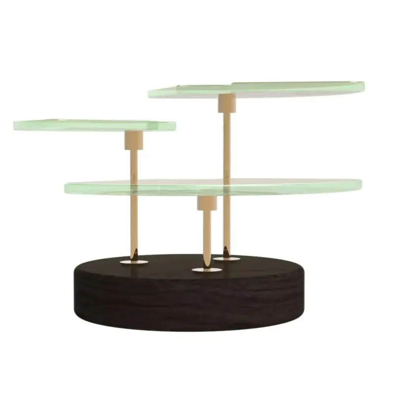 My Glass Studio Petit Fours Stand, Brown - Set of 4 - Dia: 18 cm, H: 12 cm My Glass Studio Petit Fours Stand, Brown - Set of 4 - Dia: 18 cm, H: 12 cm