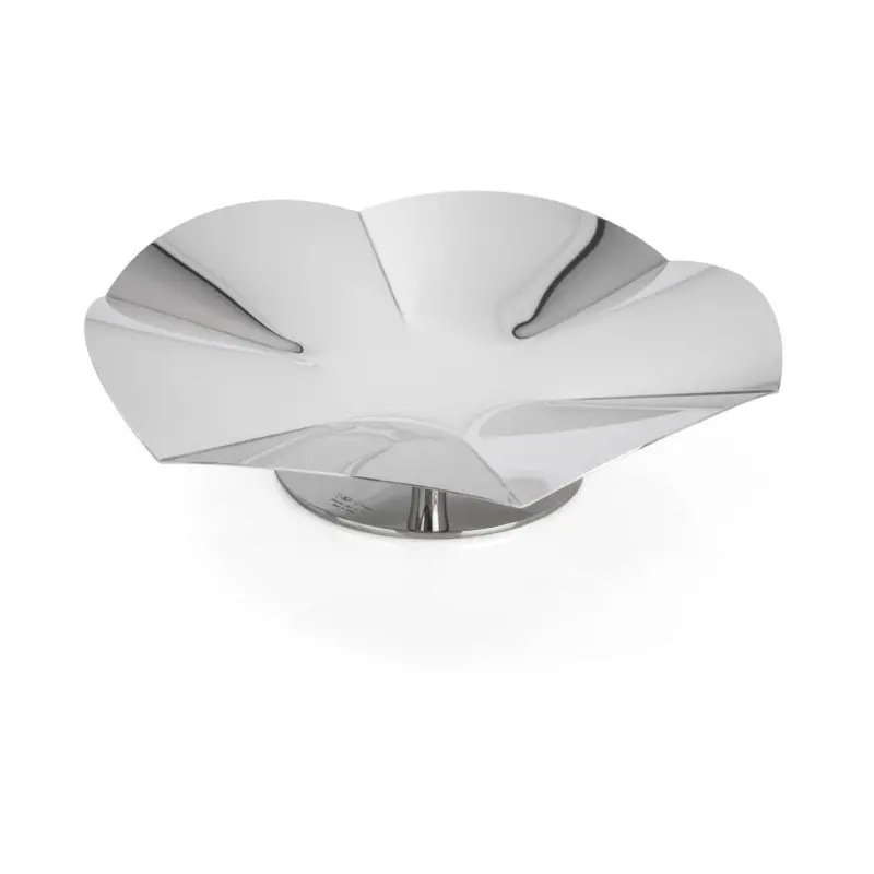 Gold Plated 1 Level Stand (Plate Thickness 1Mm) - Dia: 43 cm H: 11 cm - Elleffe Design