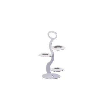Gold Stand With 3 Small Plates - 15 x 9 cm H: 23 cm