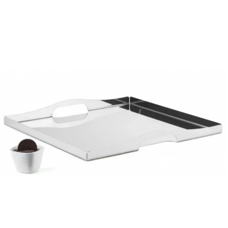 Gold Plated Tray - 35 x 35 cm H: 4 cm Gold Plated Tray - 35 x 35 cm H: 4 cm