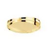 Gold Plated Round Tray - Dia: 28 cm H: 4 cm