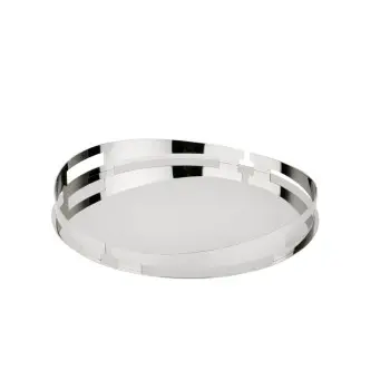 Polished Black Round Tray - Dia: 28 cm H: 4 cm