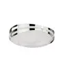 Polished Black Round Tray - Dia: 28 cm H: 4 cm