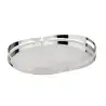 Gold Plated Oval Tray - 37 x 27 cm H: 4.5 cm