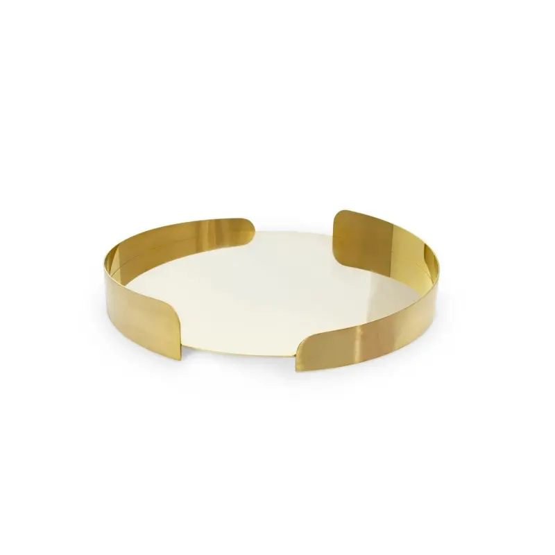 Gold Round Tray - Dia: 35 cm H: 5.5 cm Gold Round Tray - Dia: 35 cm H: 5.5 cm