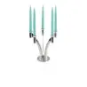 Gold Plated 5 Flame Candleholder - Dia: 28 cm H: 25 cm