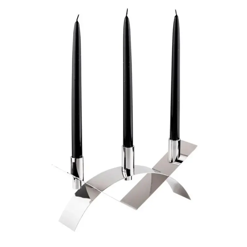 Gold 3 Flame Candleholder - 37 x 8 cm H: 13 cm Gold 3 Flame Candleholder - 37 x 8 cm H: 13 cm