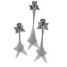 Polished Plack 1 Flame Candleholder - 8 x 8 cm H: 36 cm