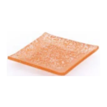 Splendido Collection Square Plate Orange - 3.75 in Dia x 0.59 in H