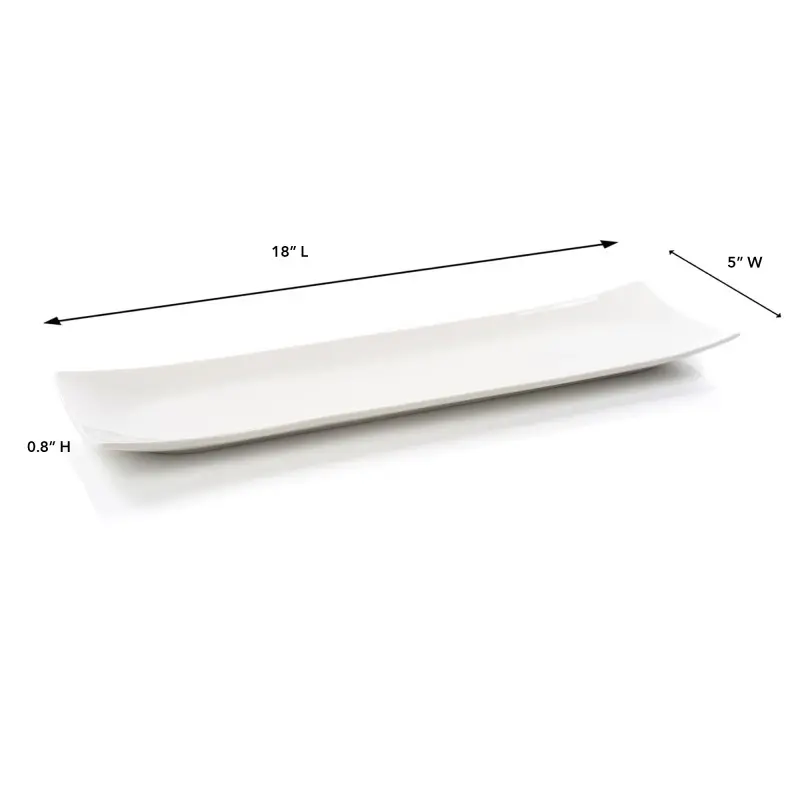 Napoli Collection Large Narrow Platter - 18 in L x 5 in W x .8 in H Napoli Collection Large Narrow Platter - 18 in L x 5 in W x .8 in H