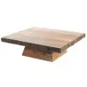 Napa Collection Square Platform With Bark - 14 in L x 14 W x .3 in H