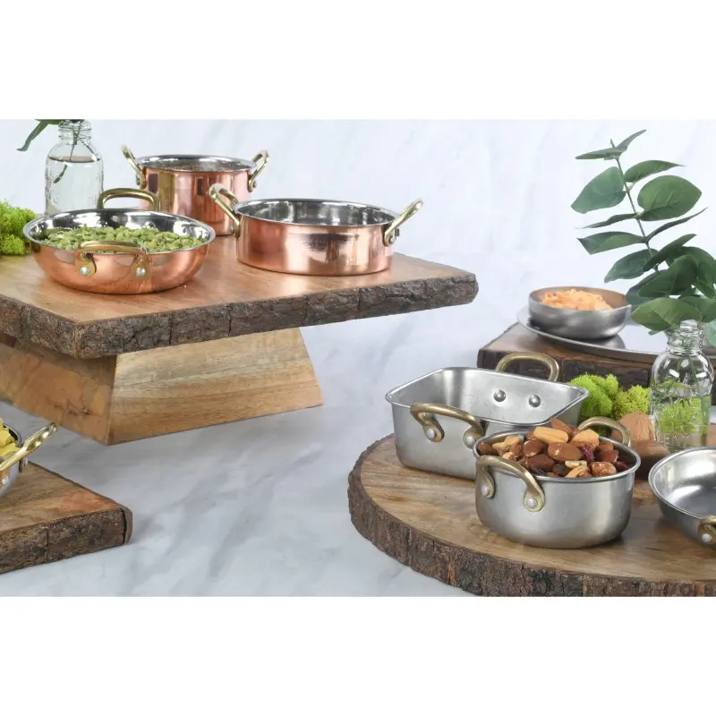 Napa Collection Square Platform With Bark - 14 in L x 14 W x .3 in H Napa Collection Square Platform With Bark - 14 in L x 14 W x .3 in H
