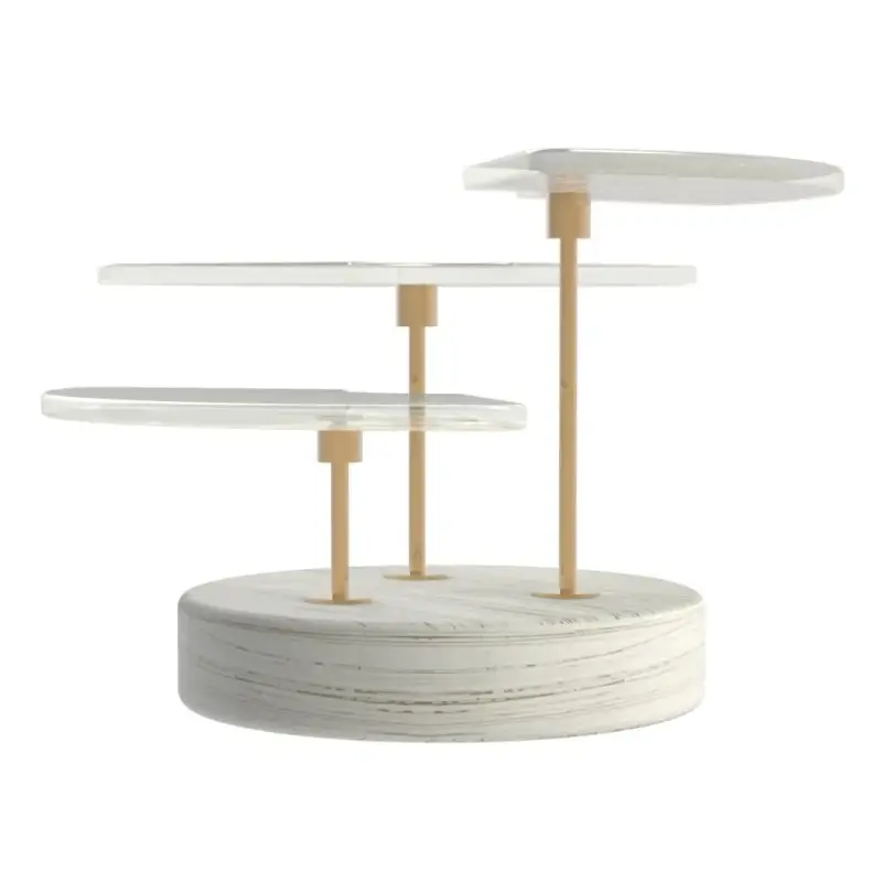 My Glass Studio Petit Fours Stand, White - Set of 4 - Dia: 18 cm, H: 12 cm My Glass Studio Petit Fours Stand, White - Set of 4 - Dia: 18 cm, H: 12 cm