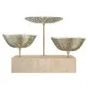 My Glass Studio Nut Bowl, Natural - Set of 4 - 17.5 x 11.0 x 15.0 cm