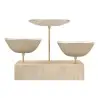 My Glass Studio Nut Bowl, Beige - Set of 4 - 17.5 x 11.0 x 15.0 cm