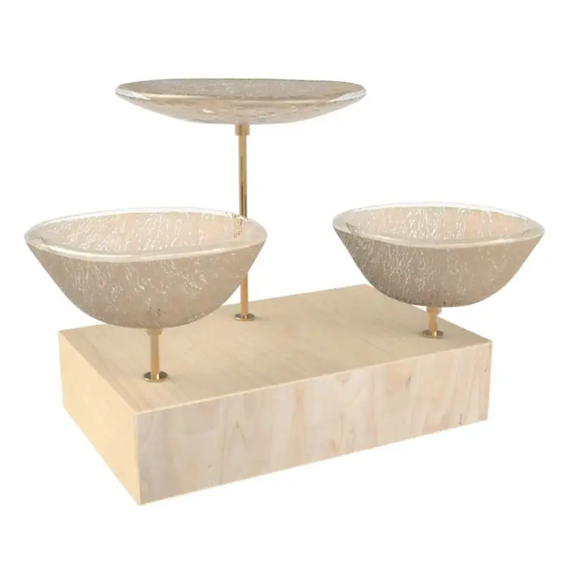 My Glass Studio Nut Bowl, Beige - Set of 4 - 17.5 x 11.0 x 15.0 cm My Glass Studio Nut Bowl, Beige - Set of 4 - 17.5 x 11.0 x 15.0 cm