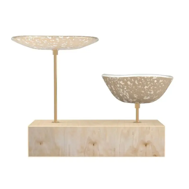 My Glass Studio Nut Bowl, Beige - Set of 4 - 17.5 x 8.0 x 15.0 cm My Glass Studio Nut Bowl, Beige - Set of 4 - 17.5 x 8.0 x 15.0 cm