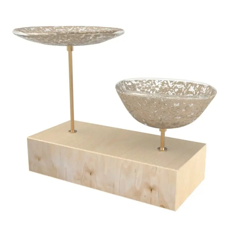 My Glass Studio Nut Bowl, Beige - Set of 4 - 17.5 x 8.0 x 15.0 cm My Glass Studio Nut Bowl, Beige - Set of 4 - 17.5 x 8.0 x 15.0 cm