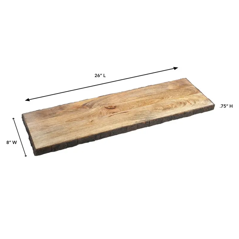 Napa Collection Rectangle Bark Plank Lg - 15.5 in L x 12.8 in W x 3.5 in Napa Collection Rectangle Bark Plank Lg - 15.5 in L x 12.8 in W x 3.5 in