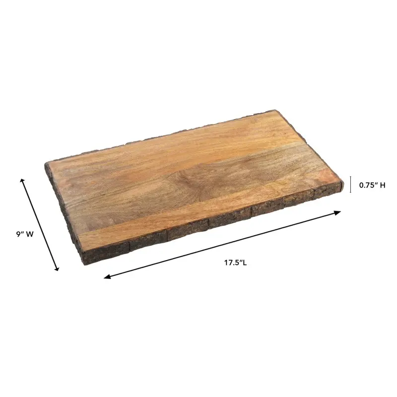 Napa Collection Rectangle Bark Plank S - 15.5 in L x 12.8 in W x 3.5 in Napa Collection Rectangle Bark Plank S - 15.5 in L x 12.8 in W x 3.5 in