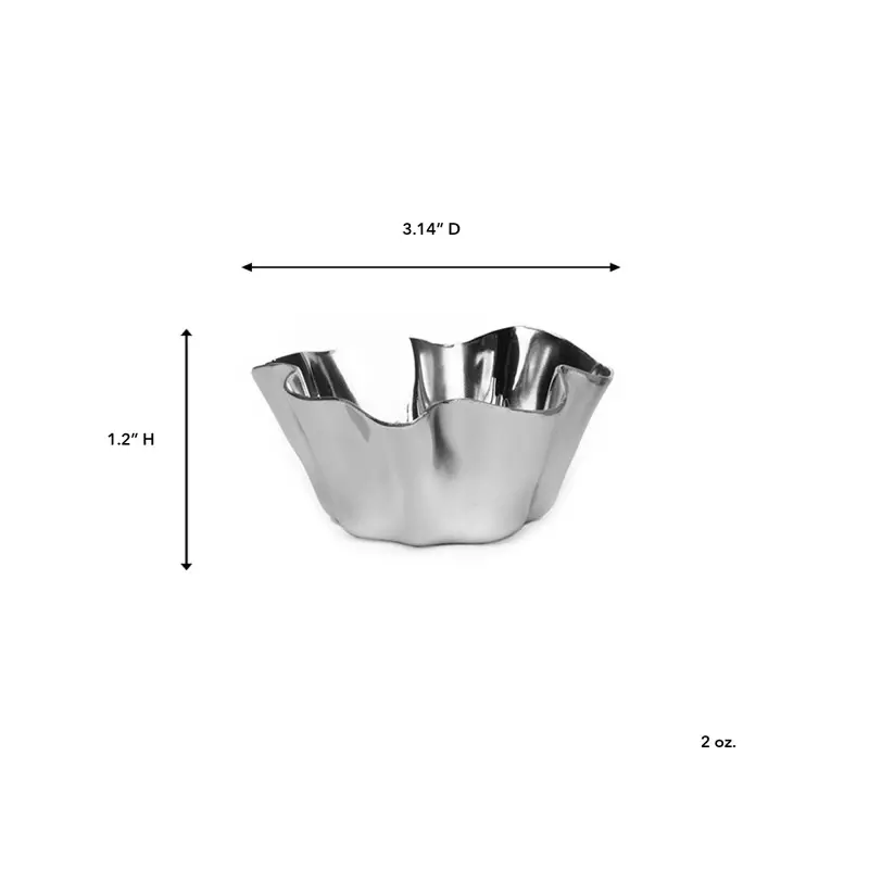 Montenegro Collection Bowl Small Silver - 9 in Dia x 2.75 - Set of 12 Montenegro Collection Bowl Small Silver - 9 in Dia x 2.75 - Set of 12