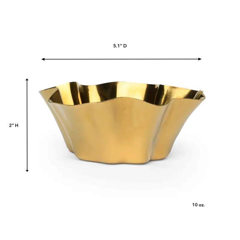 Montenegro Collection Bowl Medium Gold - 5.1 in Dia x 2 in H Montenegro Collection Bowl Medium Gold - 5.1 in Dia x 2 in H