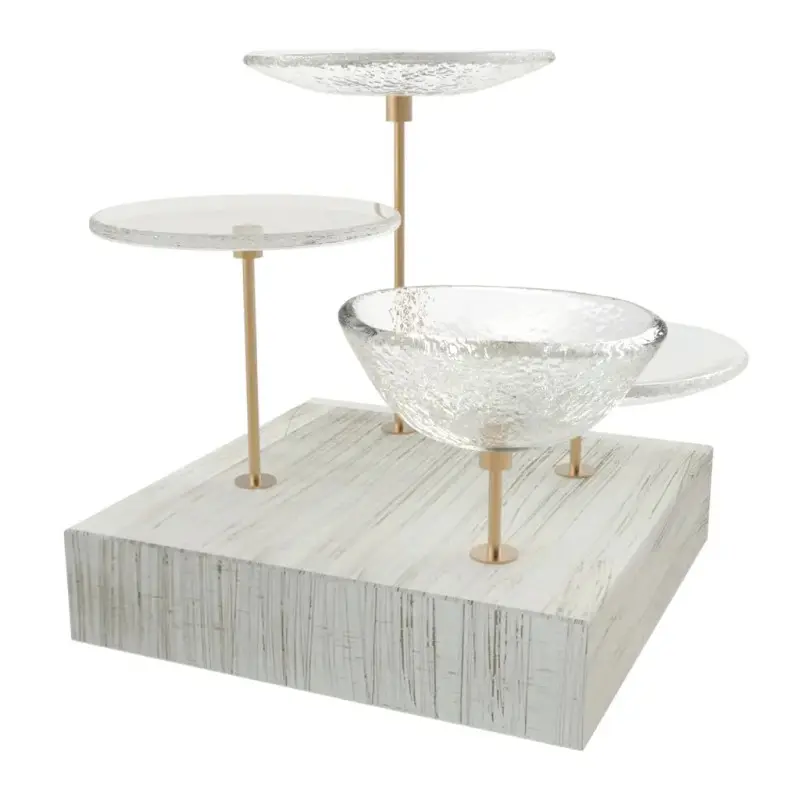 My Glass Studio Nut Bowl, Clear - Set of 4 - 21.5 x 21.5 x 19 cm