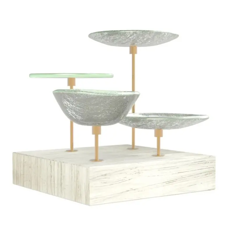 My Glass Studio Nut Bowl, Grey - Set of 4 - 21.5 x 21.5 x 19 cm