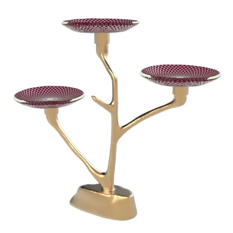 My Glass Studio Petit Fours Stand, Fuxia - Set of 4 - 35.0 x 13.0 x 31 cm My Glass Studio Petit Fours Stand, Fuxia - Set of 4 - 35.0 x 13.0 x 31 cm