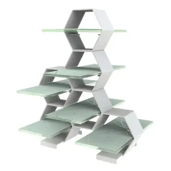 My Glass Studio Petit Fours Stand, Pistachio Green - Set of 3 - 23.7 x 20.0 x 28 cm