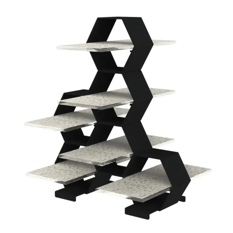 My Glass Studio Petit Fours Stand, Cream - Set of 3 - 23.7 x 20.0 x 28 cm