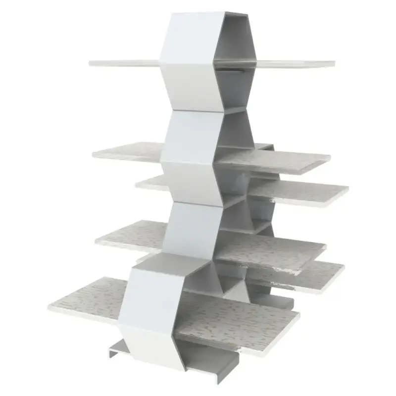 My Glass Studio Petit Fours Stand, White - Set of 3 - 23.7 x 20.0 x 28 cm