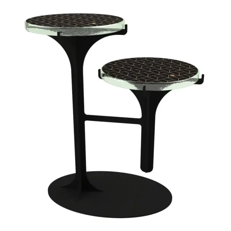 My Glass Studio Petit Fours Stand, Black - Set of 2 - 23.6 x 13.9 x 25.2 cm My Glass Studio Petit Fours Stand, Black - Set of 2 - 23.6 x 13.9 x 25.2 cm