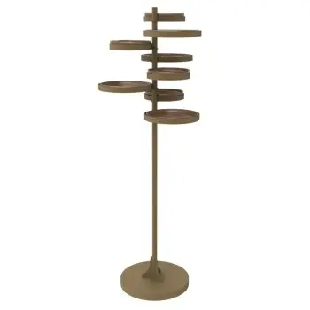 My Glass Studio Floor Tea Stand, Brown - Dia: 43 cm, H: 120 cm