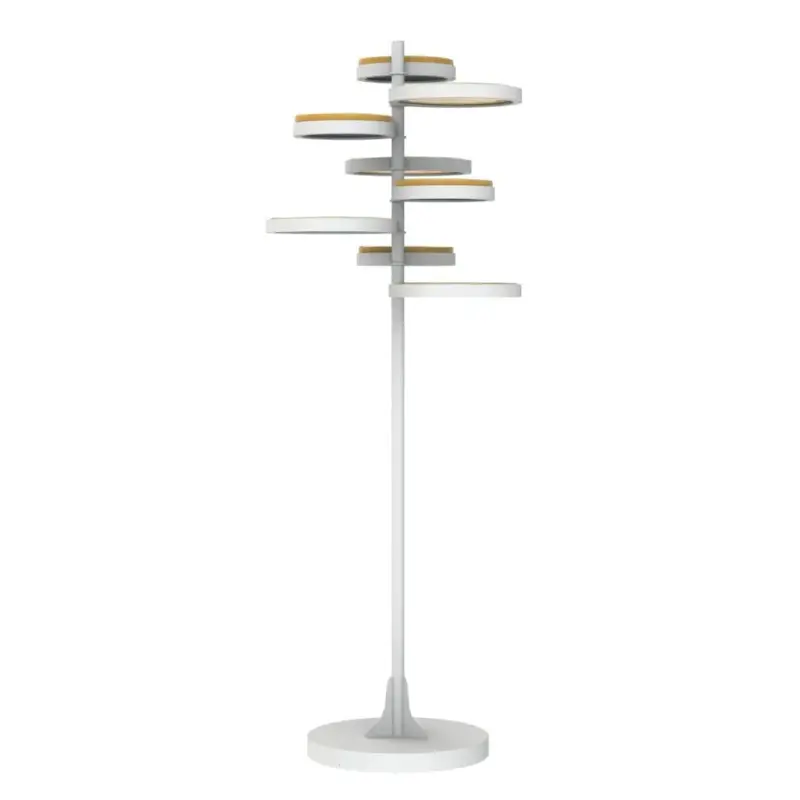 My Glass Studio Floor Tea Stand, White - Dia: 43 cm, H: 120 cm