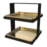 My Glass Studio 2 Tier Cake Stand, Gold - 19.0 x 19.0 x 21.0 cm - MyGlassStudio
