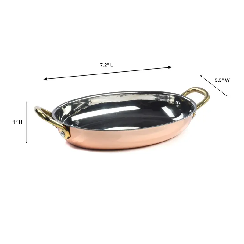 Lyon Collection Oval Casserole Bowl - 7.2 in L x 5.5 in W x 1.05 in H Lyon Collection Oval Casserole Bowl - 7.2 in L x 5.5 in W x 1.05 in H