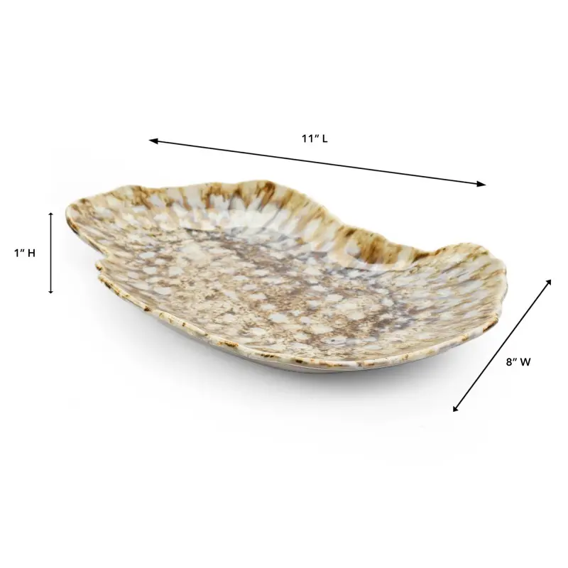 La Mer Collection Platter Tan - 8 in W x 11“L x 1 in H - Set of 2 La Mer Collection Platter Tan - 8 in W x 11“L x 1 in H - Set of 2