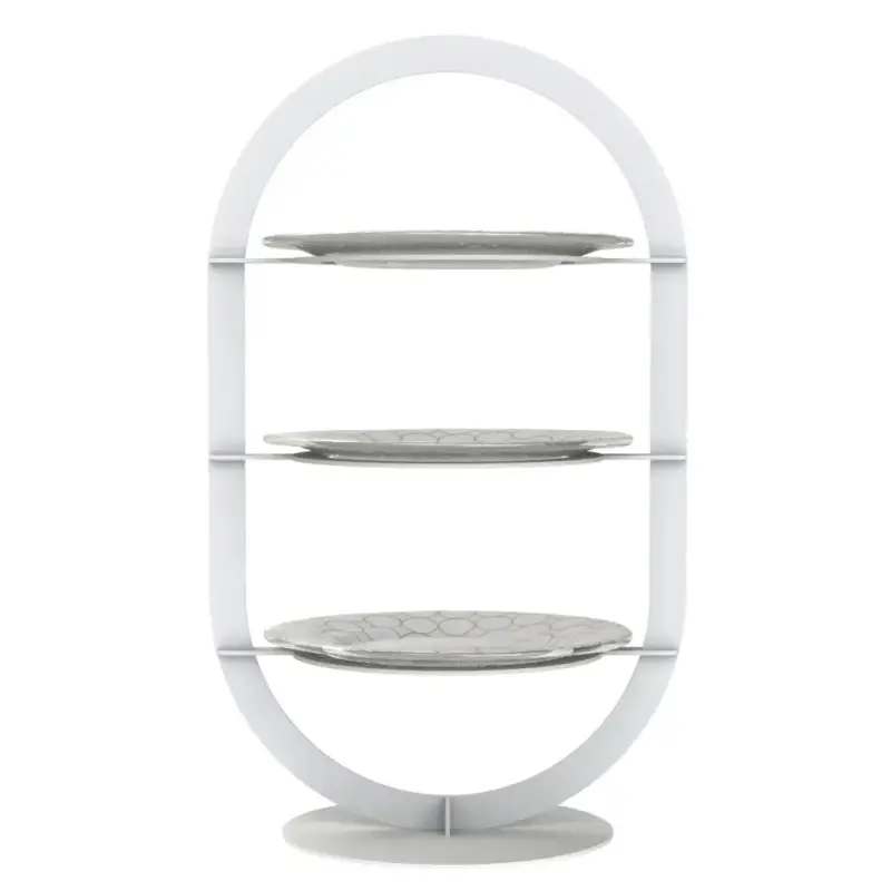 My Glass Studio Tea Stand, White - Set of 2 - 33.0 x 23.0 x 55 cm