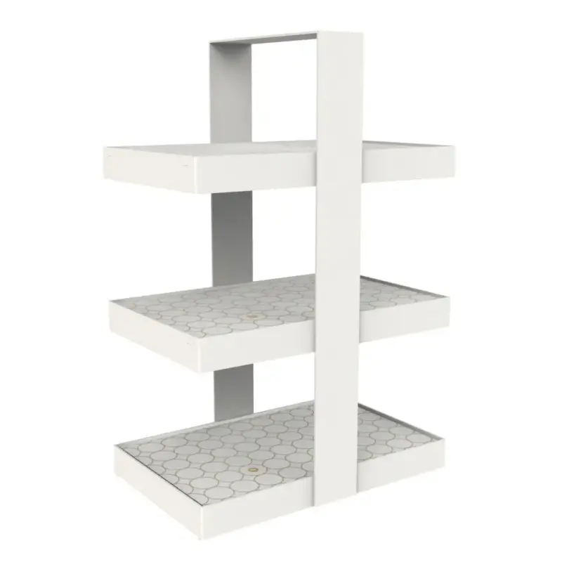 My Glass Studio Tea Stand, White - Set of 2 - 29.0 x 18.4 x 43.2 cm