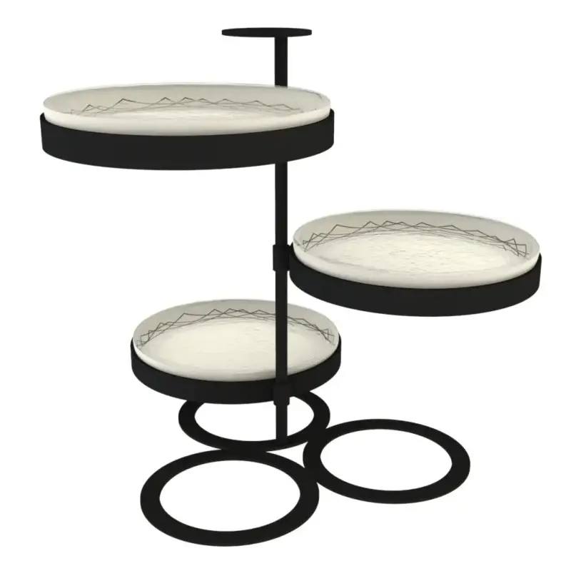 My Glass Studio Tea Stand, Cream - 38.1 x 35.7 x 34 cm My Glass Studio Tea Stand, Cream - 38.1 x 35.7 x 34 cm