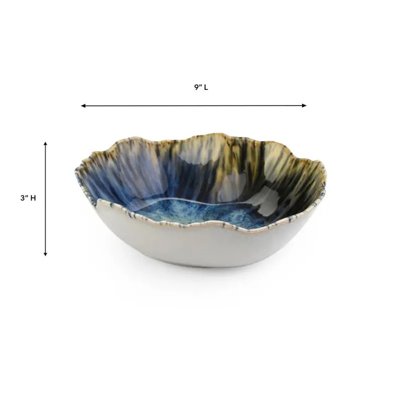 La Mer Collection Bowl Blue - 8 in W x 9 - Set of 6 La Mer Collection Bowl Blue - 8 in W x 9 - Set of 6