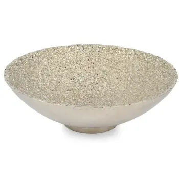 Jerome Collection Medium Bowl Silver - 9 in Dia 2.75“H